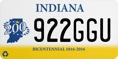 IN license plate 922GGU