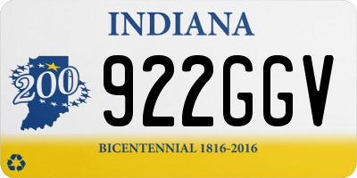 IN license plate 922GGV