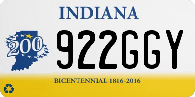 IN license plate 922GGY