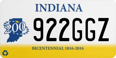 IN license plate 922GGZ