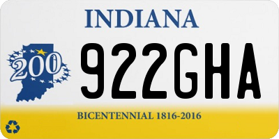 IN license plate 922GHA