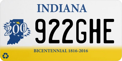 IN license plate 922GHE