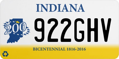 IN license plate 922GHV