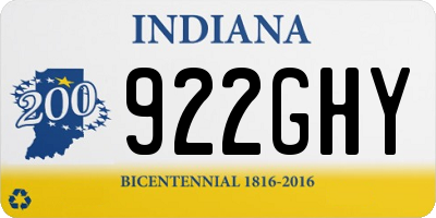 IN license plate 922GHY