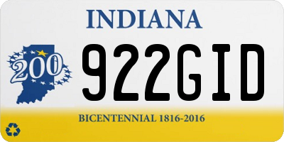 IN license plate 922GID