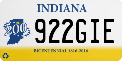 IN license plate 922GIE