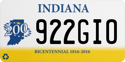IN license plate 922GIO