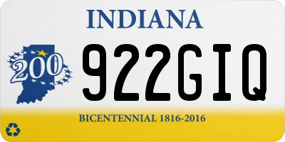 IN license plate 922GIQ