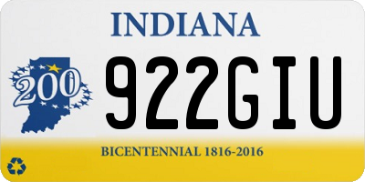 IN license plate 922GIU