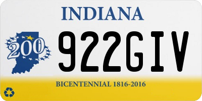 IN license plate 922GIV