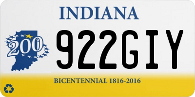 IN license plate 922GIY