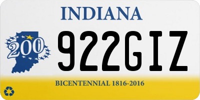 IN license plate 922GIZ