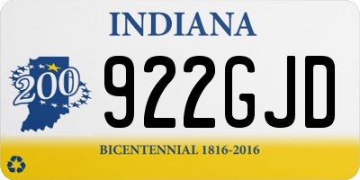 IN license plate 922GJD