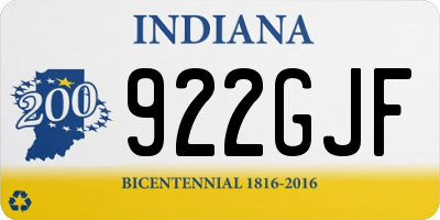 IN license plate 922GJF