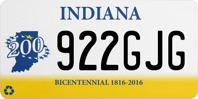IN license plate 922GJG