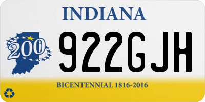 IN license plate 922GJH