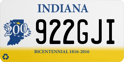 IN license plate 922GJI