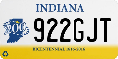 IN license plate 922GJT