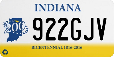 IN license plate 922GJV
