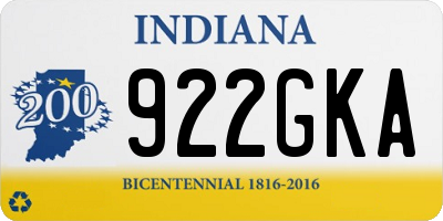 IN license plate 922GKA