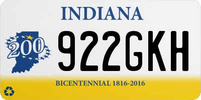 IN license plate 922GKH