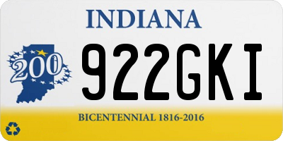 IN license plate 922GKI