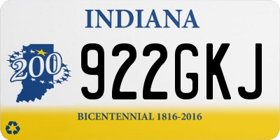 IN license plate 922GKJ