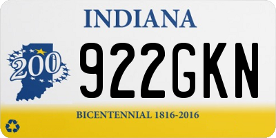 IN license plate 922GKN