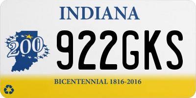 IN license plate 922GKS