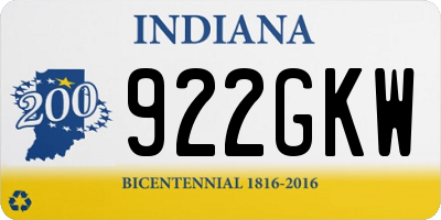 IN license plate 922GKW