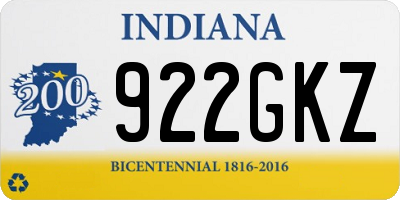 IN license plate 922GKZ