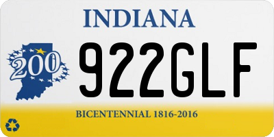 IN license plate 922GLF