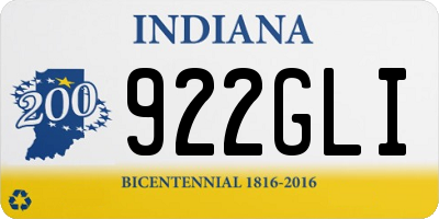 IN license plate 922GLI