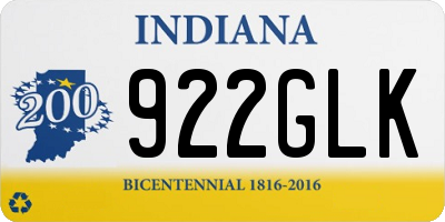 IN license plate 922GLK