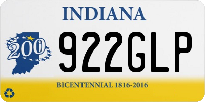 IN license plate 922GLP