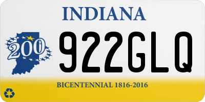 IN license plate 922GLQ