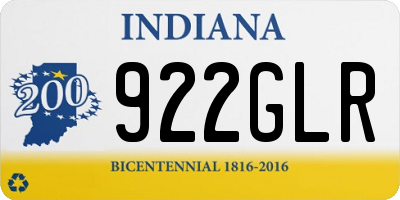 IN license plate 922GLR