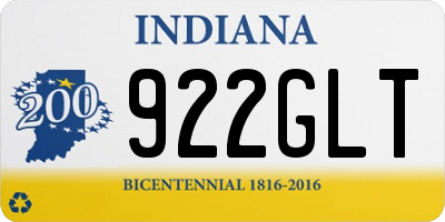 IN license plate 922GLT