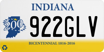 IN license plate 922GLV