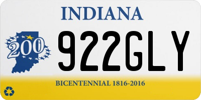 IN license plate 922GLY