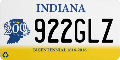 IN license plate 922GLZ