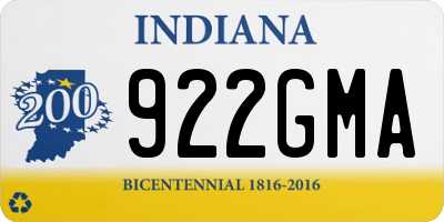 IN license plate 922GMA