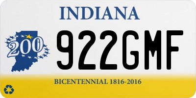 IN license plate 922GMF