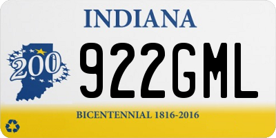 IN license plate 922GML