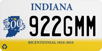 IN license plate 922GMM