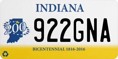 IN license plate 922GNA