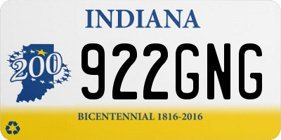 IN license plate 922GNG