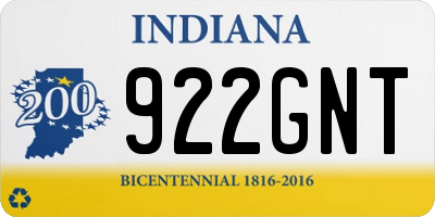 IN license plate 922GNT