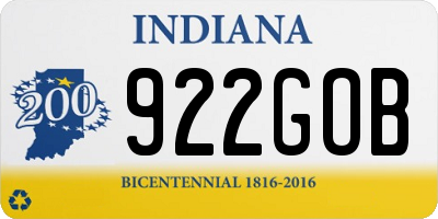 IN license plate 922GOB