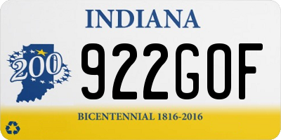 IN license plate 922GOF